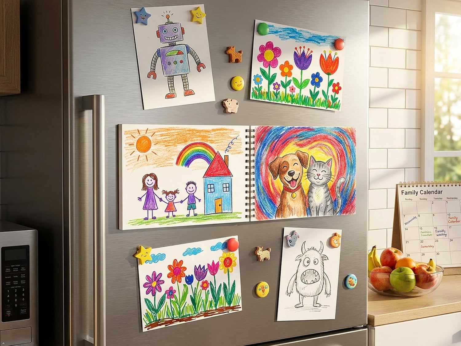Soucolor Sketch Book 9x12.100 Sheets. Kids Art Sketchbook for Drawing Pad | 68lb Acid-Free.Fine-Texture Matte.No Bleed-Through.Top Spiral Lay-Flat. Micro-Perforated — Dry Media. Sketch Book for Adults - Image 3
